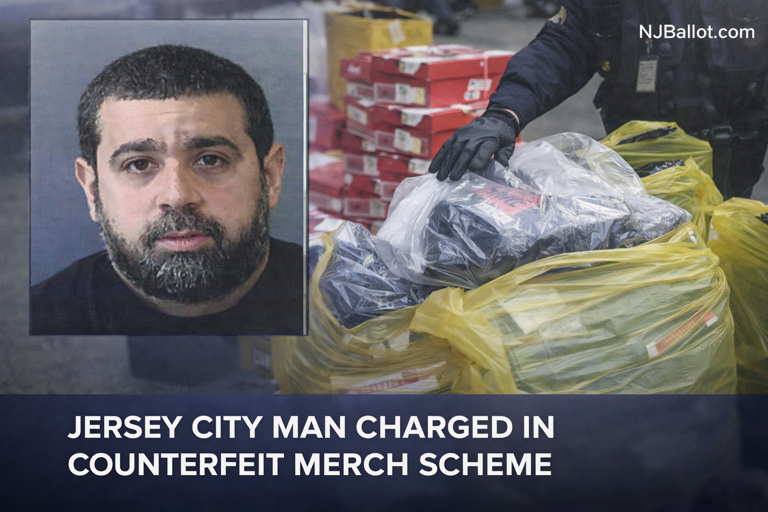 Jersey City "Entrepreneur" Charged in $62K Counterfeit Sports Apparel Scheme