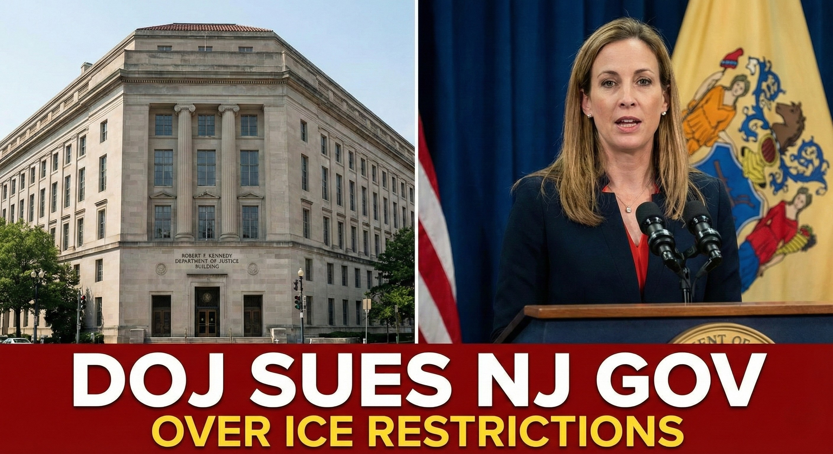 DOJ Sues NJ Gov. Mikie Sherrill Over ICE Executive Order 12