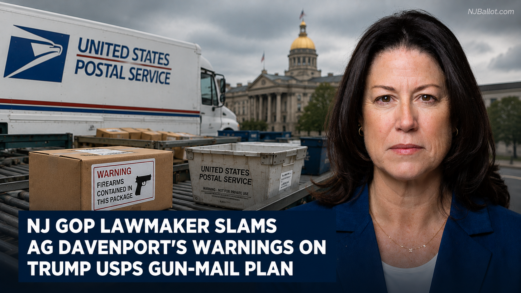 NJ GOP Lawmaker Slams AG Davenport's Warnings on Trump USPS Gun-Mail Plan