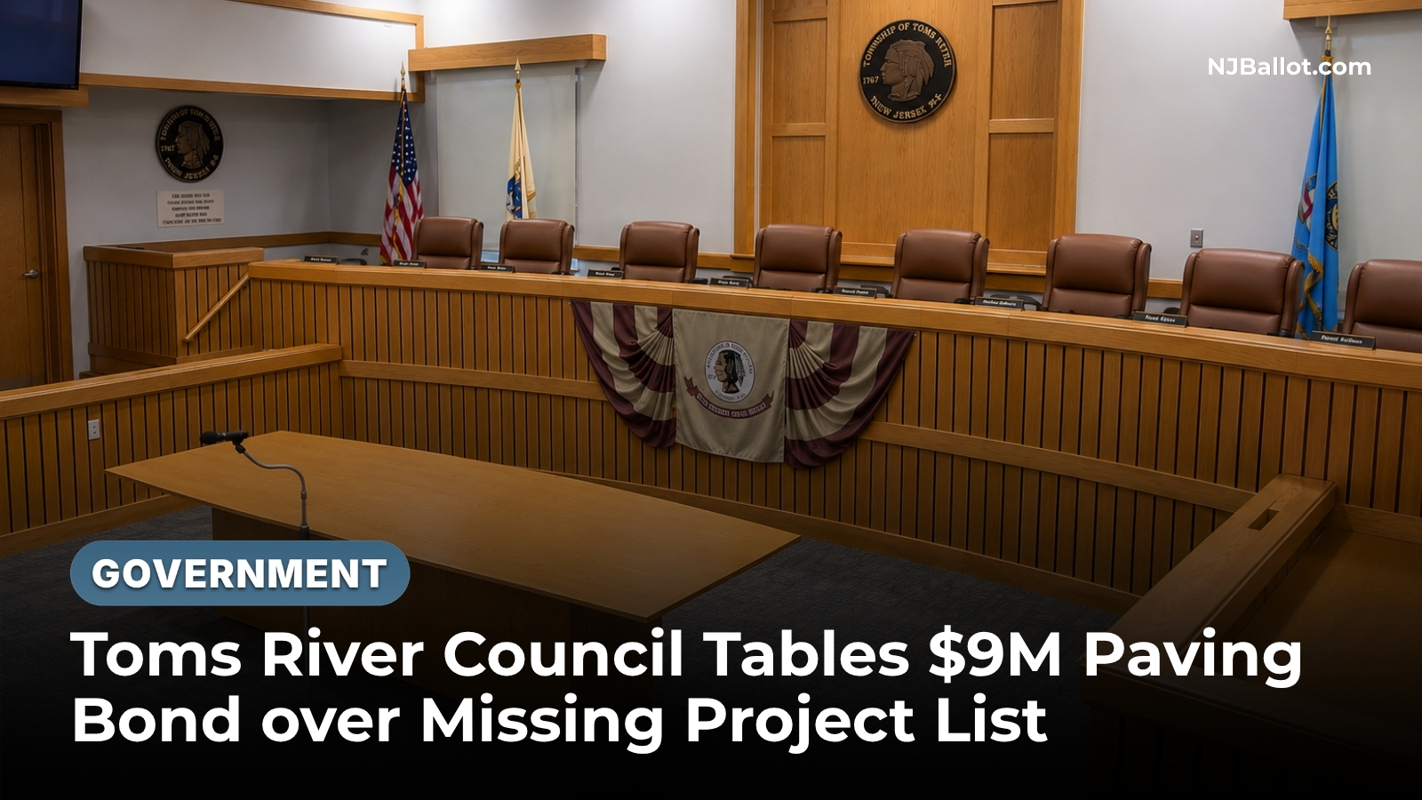 Toms River Council Tables $9M Paving Bond over Missing Project List