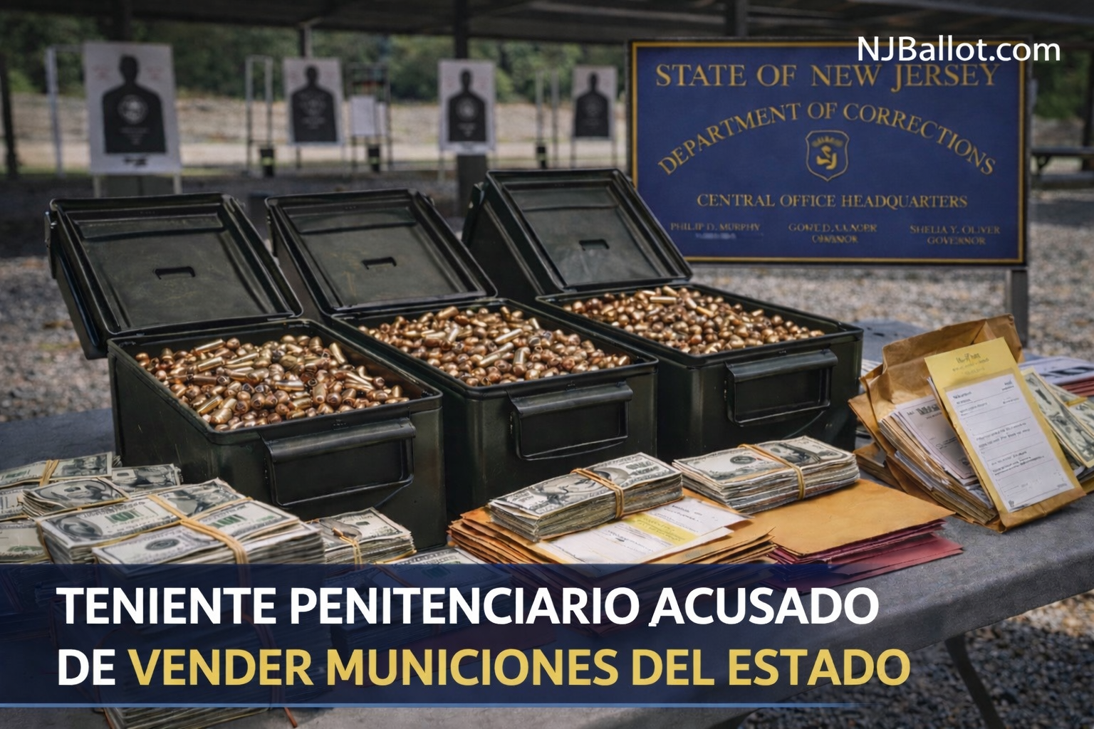Exteniente del Departamento de Correcciones de Nueva Jersey acusado de vender munición estatal para beneficio personal