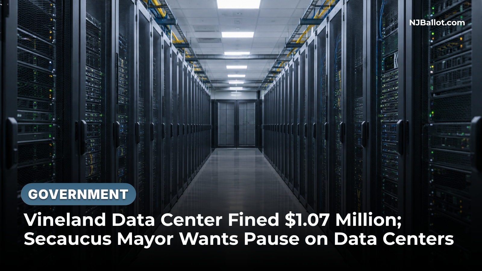 Vineland Data Center Fined $1.07 Million; Secaucus Mayor Wants Pause on Data Centers