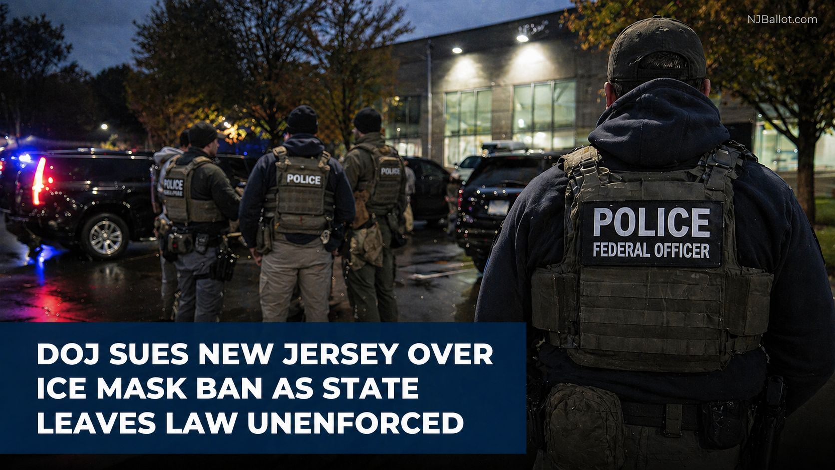 DOJ Sues New Jersey Over ICE Mask Ban as State Leaves Law Unenforced