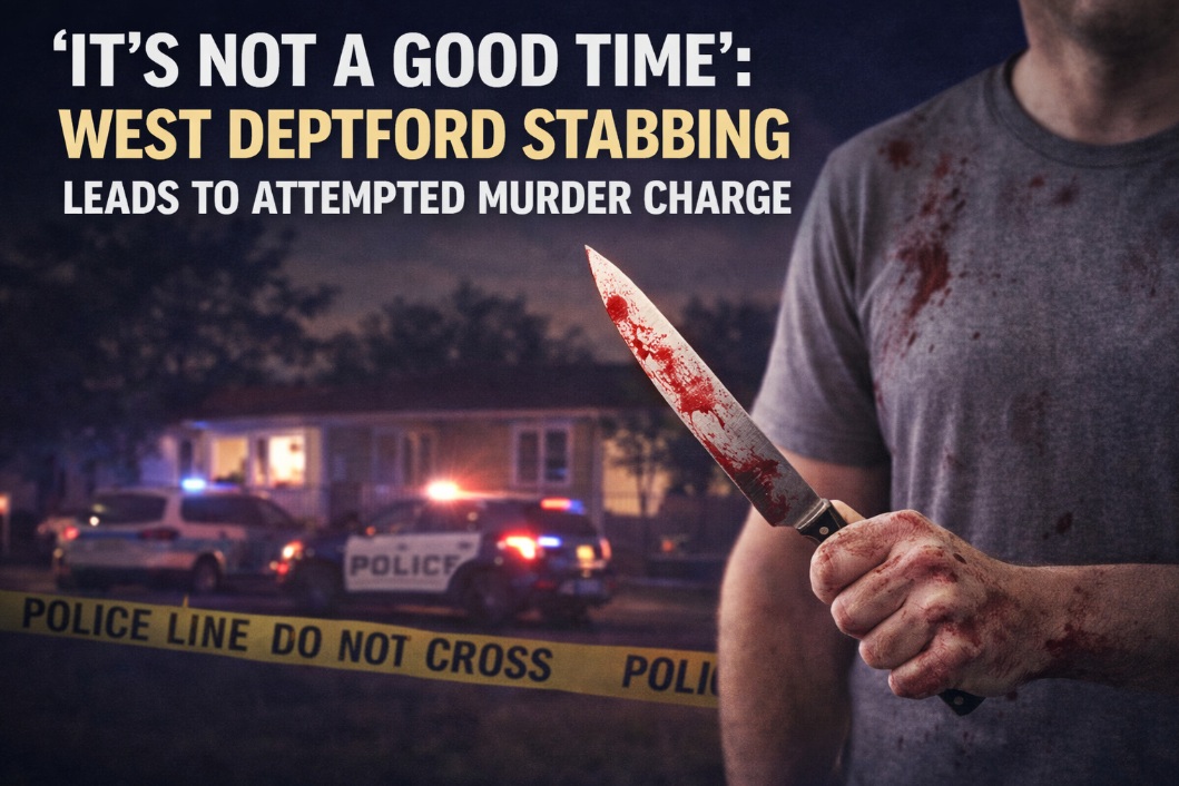 Bloody Knife at the Door: West Deptford Man Charged in Brutal Stabbing