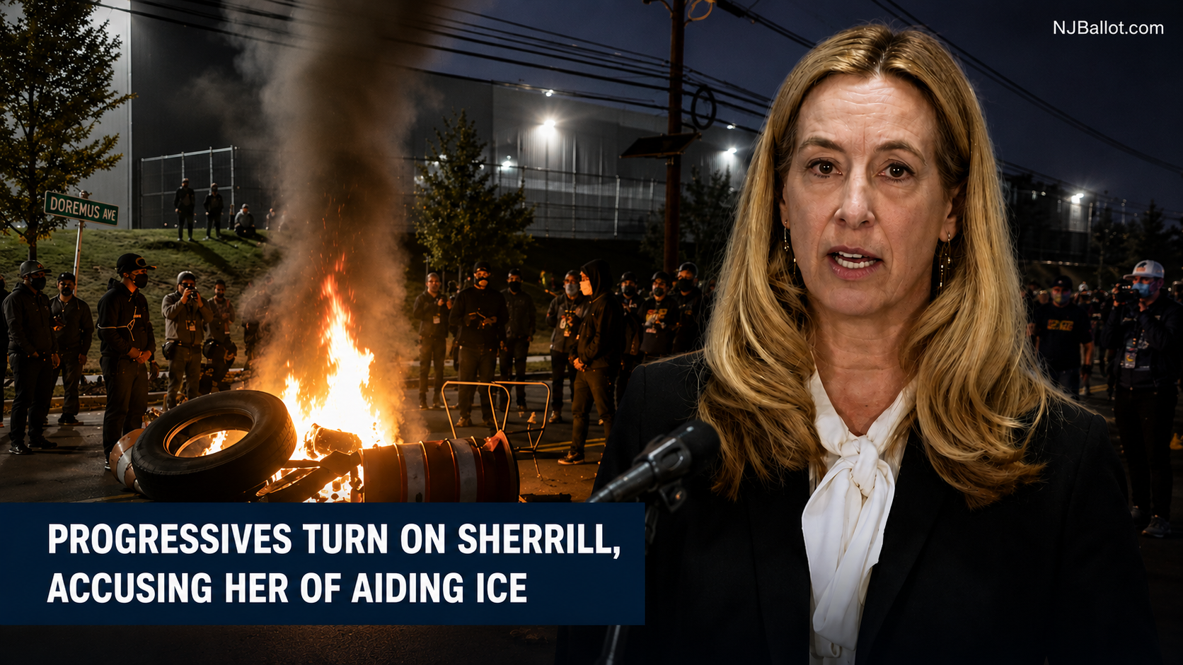 Progressives Turn on Sherrill, Accusing Her of Aiding ICE