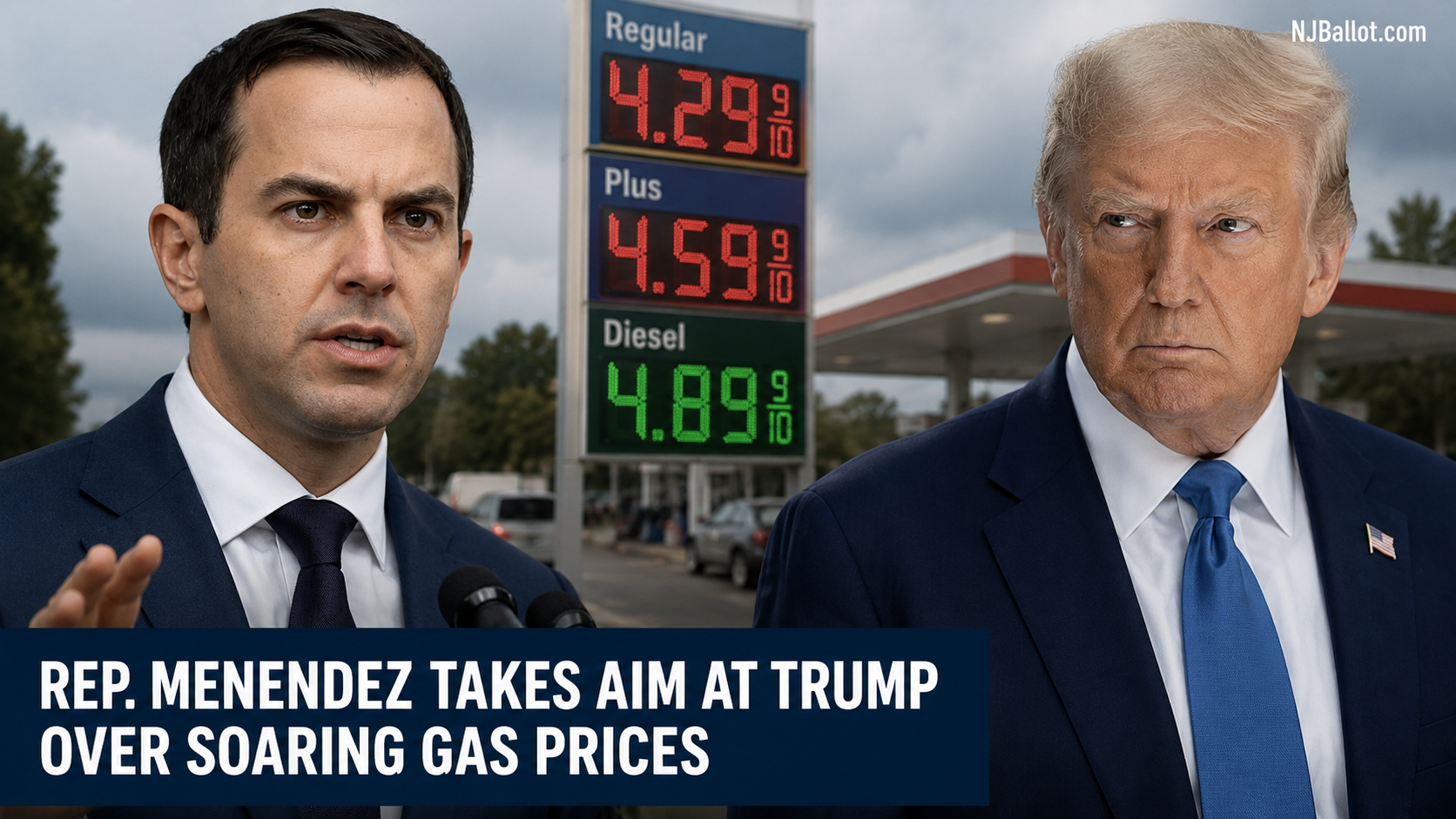 Menendez Blasts Trump for 'Broken Promise' on Gas Prices as NJ Families Pay the Price