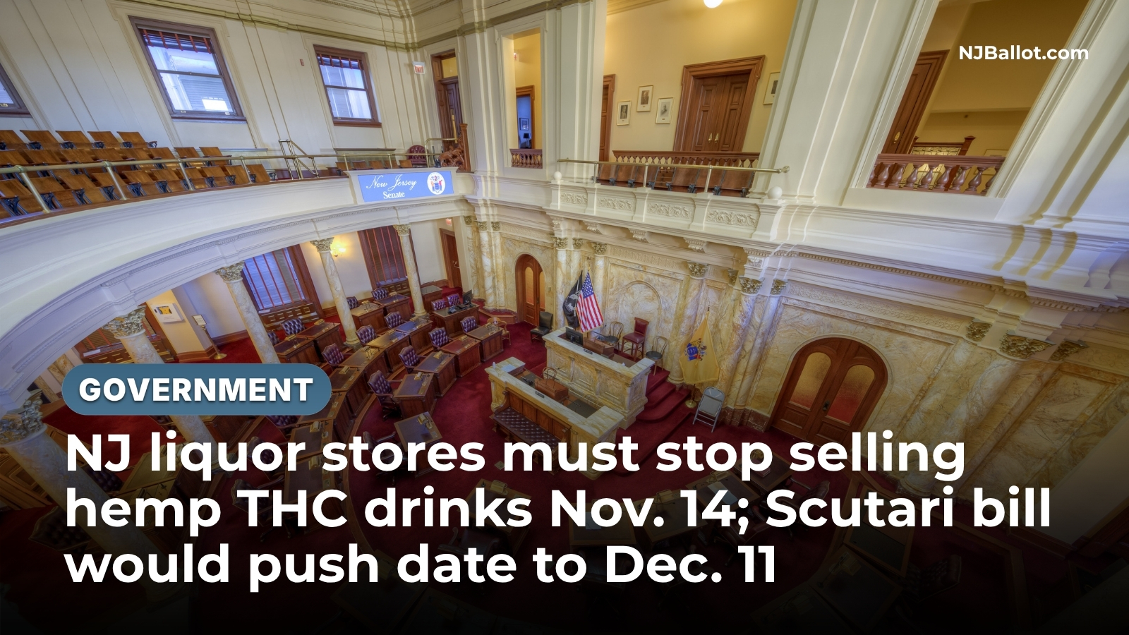 NJ liquor stores must stop selling hemp THC drinks Nov. 14; Scutari bill would push date to Dec. 11