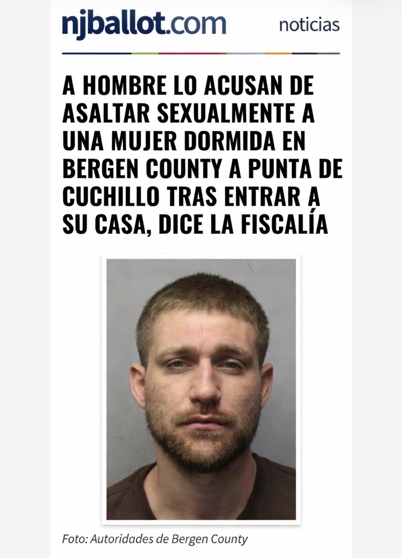 Hombre acusado de agredir sexualmente a una mujer dormida en su hogar