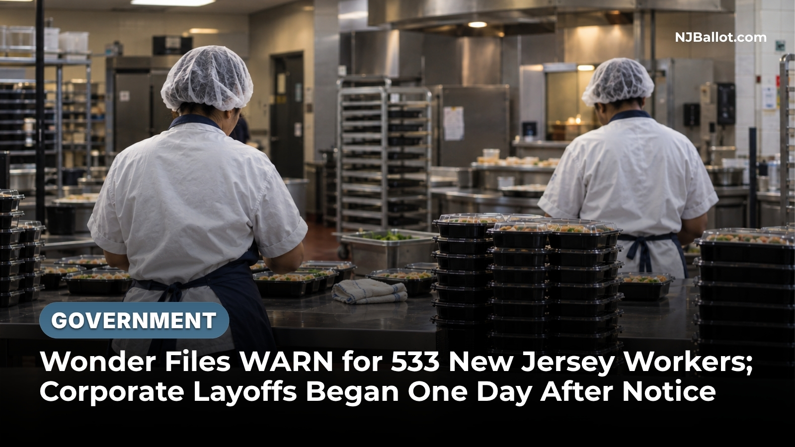 Wonder Files WARN for 533 New Jersey Workers; Corporate Layoffs Began One Day After Notice