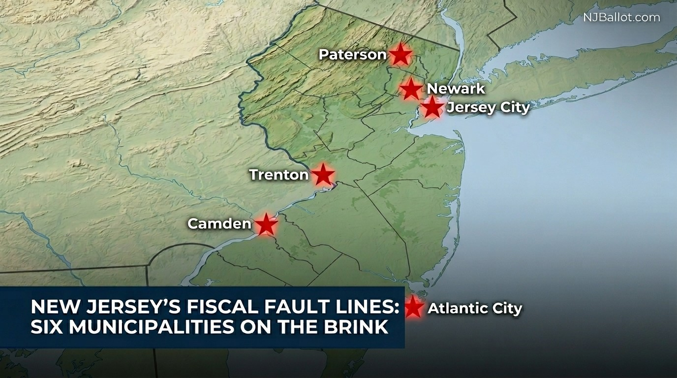 New Jersey's Fiscal Fault Lines: Six Cities, Six Models of Distress, and the State's Uneven Hand